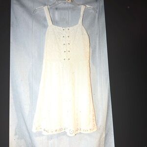 Junior/Women Size Smsll - White Lacey Dress by Aeropostale